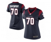 Women's Nike Houston Texans #70 Julien Davenport Limited Navy Blue Team Color NFL Jersey