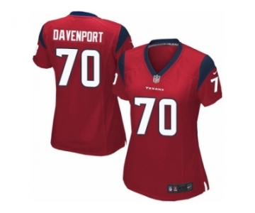 Women's Nike Houston Texans #70 Julien Davenport Limited Red Alternate NFL Jersey