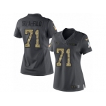 Women's Nike Houston Texans #71 Xavier Su'a-Filo Limited Black 2016 Salute to Service NFL Jersey