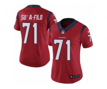 Women's Nike Houston Texans #71 Xavier Su'a-Filo Vapor Untouchable Limited Red Alternate NFL Jersey