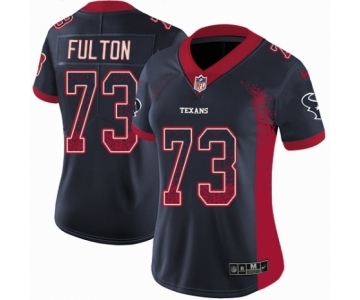 Women's Nike Houston Texans #73 Zach Fulton Limited Navy Blue Rush Drift Fashion NFL Jersey