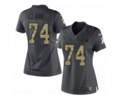 Women's Nike Houston Texans #74 Chris Clark Limited Black 2016 Salute to Service NFL Jersey