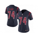 Women's Nike Houston Texans #74 Chris Clark Limited Navy Blue Rush NFL Jersey