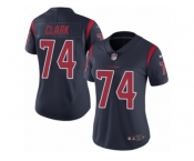 Women's Nike Houston Texans #74 Chris Clark Limited Navy Blue Rush NFL Jersey