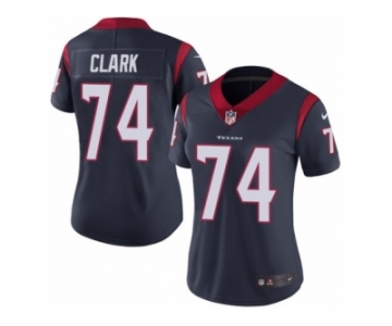 Women's Nike Houston Texans #74 Chris Clark Vapor Untouchable Limited Navy Blue Team Color NFL Jersey