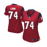 Women's Nike Houston Texans #74 Kendall Lamm Game Red Alternate NFL Jersey