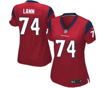 Women's Nike Houston Texans #74 Kendall Lamm Game Red Alternate NFL Jersey