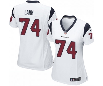 Women's Nike Houston Texans #74 Kendall Lamm Game White NFL Jersey