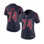 Women's Nike Houston Texans #74 Kendall Lamm Limited Navy Blue Rush Vapor Untouchable NFL Jersey