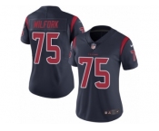 Women's Nike Houston Texans #75 Vince Wilfork Limited Navy Blue Rush NFL Jersey