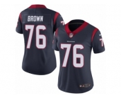 Women's Nike Houston Texans #76 Duane Brown Vapor Untouchable Limited Navy Blue Team Color NFL Jersey