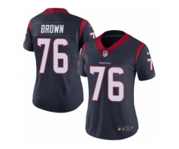 Women's Nike Houston Texans #76 Duane Brown Vapor Untouchable Limited Navy Blue Team Color NFL Jersey