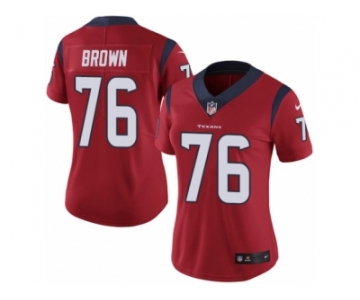 Women's Nike Houston Texans #76 Duane Brown Vapor Untouchable Limited Red Alternate NFL Jersey