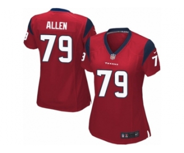 Women's Nike Houston Texans #79 Jeff Allen Game Red Alternate NFL Jersey