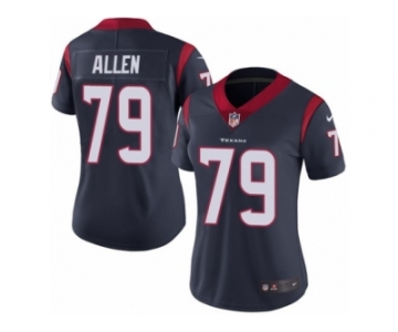 Women's Nike Houston Texans #79 Jeff Allen Vapor Untouchable Limited Navy Blue Team Color NFL Jersey