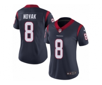 Women's Nike Houston Texans #8 Nick Novak Vapor Untouchable Limited Navy Blue Team Color NFL Jersey