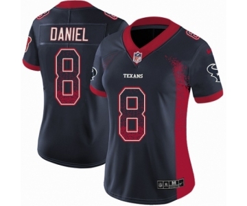 Women's Nike Houston Texans #8 Trevor Daniel Limited Navy Blue Rush Drift Fashion NFL Jersey