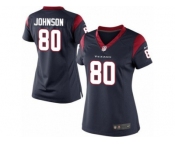 Women's Nike Houston Texans #80 Andre Johnson Limited Navy Blue Team Color NFL Jersey