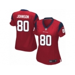 Women's Nike Houston Texans #80 Andre Johnson Limited Red Alternate NFL Jersey