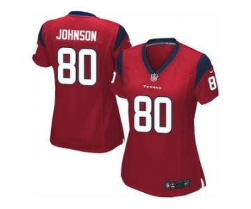 Women's Nike Houston Texans #80 Andre Johnson Limited Red Alternate NFL Jersey