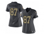 Women's Nike Houston Texans #87 C.J. Fiedorowicz Limited Black 2016 Salute to Service NFL Jersey