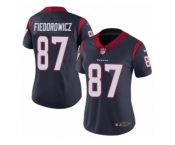 Women's Nike Houston Texans #87 C.J. Fiedorowicz Vapor Untouchable Limited Navy Blue Team Color NFL Jersey