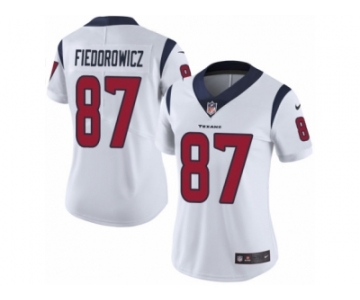 Women's Nike Houston Texans #87 C.J. Fiedorowicz Vapor Untouchable Limited White NFL Jersey