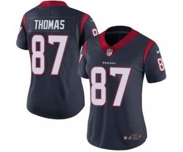 Women's Nike Houston Texans #87 Demaryius Thomas Navy Blue Team Color Vapor Untouchable Limited Player NFL Jersey