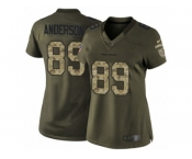 Women's Nike Houston Texans #89 Stephen Anderson Limited Green Salute to Service NFL Jersey