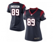 Women's Nike Houston Texans #89 Stephen Anderson Limited Navy Blue Team Color NFL Jersey