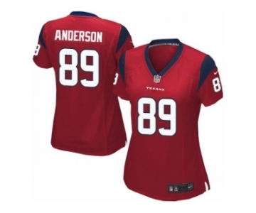 Women's Nike Houston Texans #89 Stephen Anderson Limited Red Alternate NFL Jersey