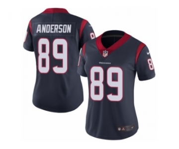 Women's Nike Houston Texans #89 Stephen Anderson Vapor Untouchable Limited Navy Blue Team Color NFL Jersey