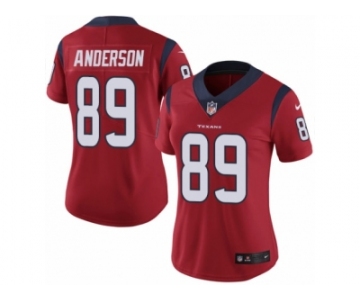 Women's Nike Houston Texans #89 Stephen Anderson Vapor Untouchable Limited Red Alternate NFL Jersey