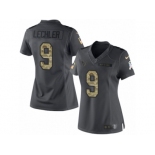 Women's Nike Houston Texans #9 Shane Lechler Limited Black 2016 Salute to Service NFL Jersey