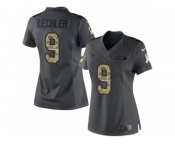 Women's Nike Houston Texans #9 Shane Lechler Limited Black 2016 Salute to Service NFL Jersey