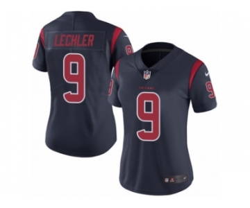 Women's Nike Houston Texans #9 Shane Lechler Limited Navy Blue Rush NFL Jersey