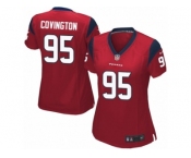 Women's Nike Houston Texans #95 Christian Covington Limited Red Alternate NFL Jersey