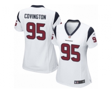 Women's Nike Houston Texans #95 Christian Covington Limited White NFL Jersey