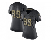 Women's Nike Houston Texans #99 J.J. Watt Limited Black 2016 Salute to Service NFL Jersey