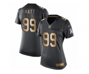 Women's Nike Houston Texans #99 J.J. Watt Limited Black Gold Salute to Service NFL Jersey