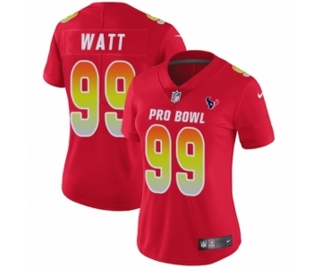 Women's Nike Houston Texans #99 J.J. Watt Limited Red AFC 2019 Pro Bowl NFL Jersey