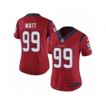 Women's Nike Houston Texans #99 J.J. Watt Vapor Untouchable Limited Red Alternate NFL Jersey