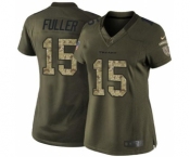 Women's Nike Texans #15 Will Fuller Green Stitched NFL Limited Salute to Service Jersey