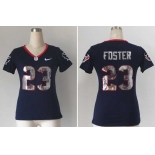 nike women nfl jerseys houston texans #23 arian foster blue jerseys