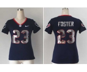 nike women nfl jerseys houston texans #23 arian foster blue jerseys