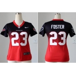 nike women nfl jerseys houston texans #23 arian foster blue-red[nike drift fashion][second version]