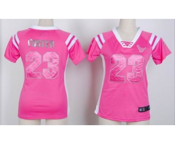 nike women nfl jerseys houston texans #23 arian foster pink[fashion Rhinestone sequins]