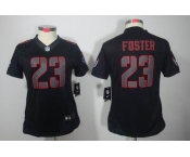 nike women nfl jerseys houston texans #23 foster black[nike impact limited]