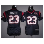 nike women nfl jerseys houston texans #23 foster blue[10th Patch][nike]