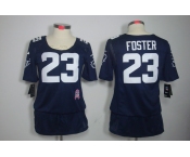 nike women nfl jerseys houston texans #23 foster blue[breast cancer awareness]